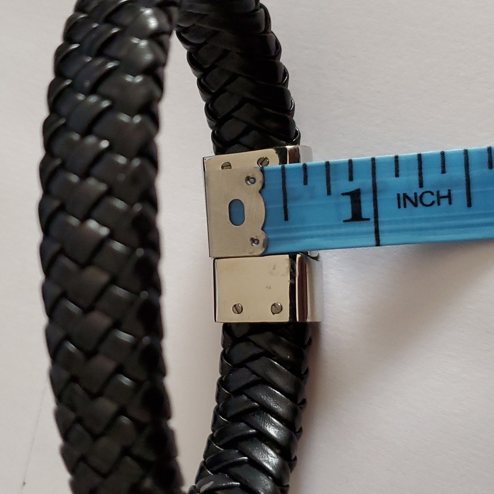 Bracelet Black Leather Jewelry - Picture 7 of 8